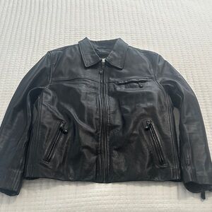 Men's Black Genuine Leather Jacket